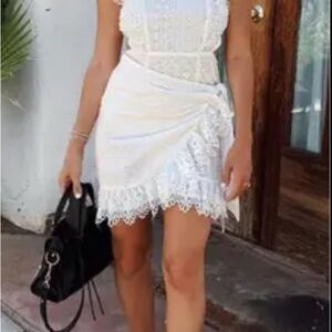 Hello Molly White Lace Mini Dress